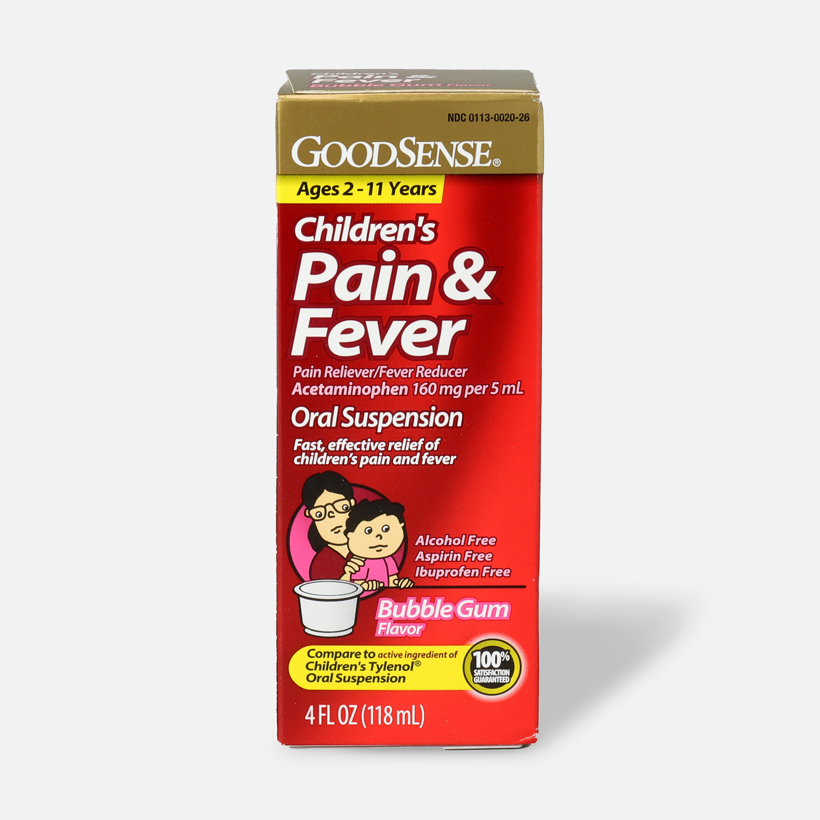 GoodSense® Child Pain Relief 160 mg Liquid, Bubble Gum Flavor, 4 fl oz