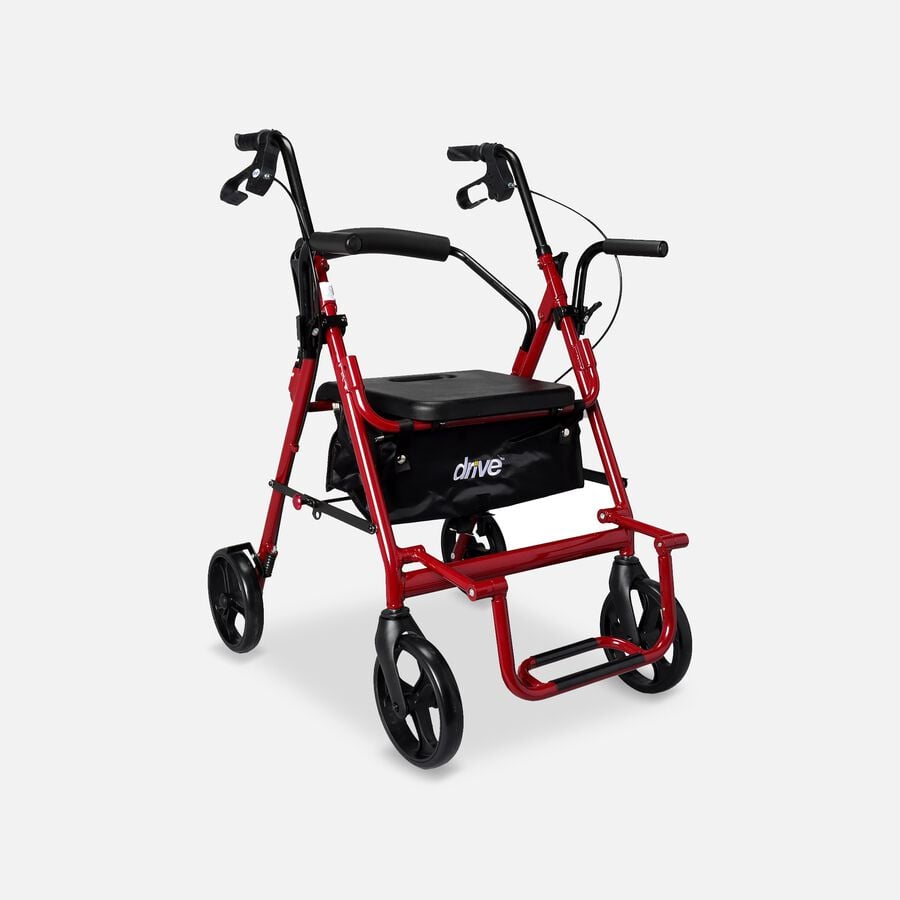 Drive Duet Rollator/Transport Chair, Burgundy, , large image number 0