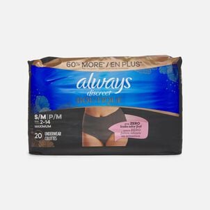 Always Discreet Boutique Incontinence Underwear, Black