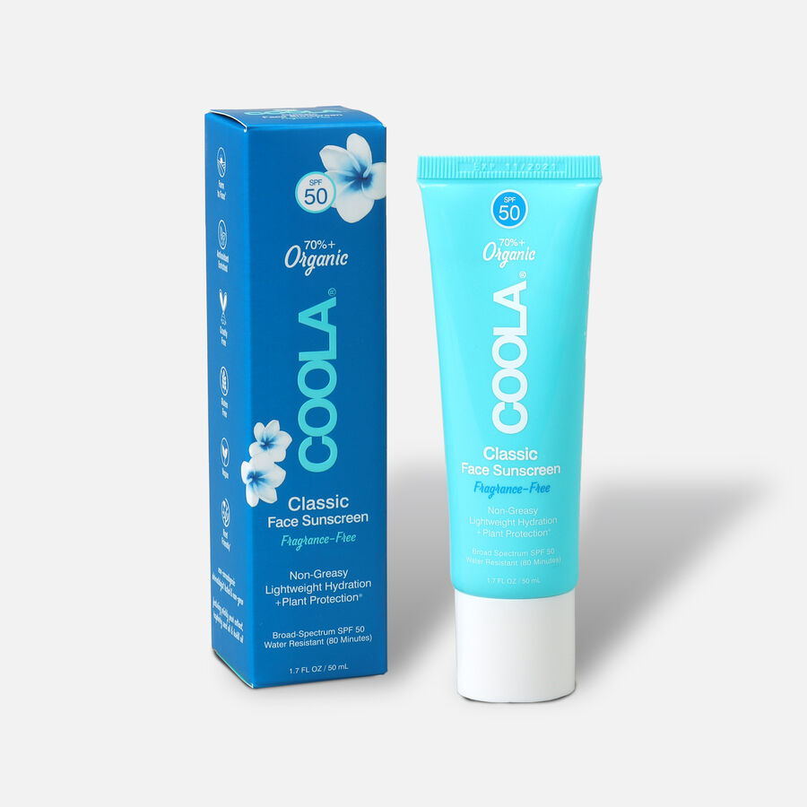 Coola Classic Face Organic Sunscreen Lotion SPF 50, Fragrance-Free, 1.7 oz., , large image number 0