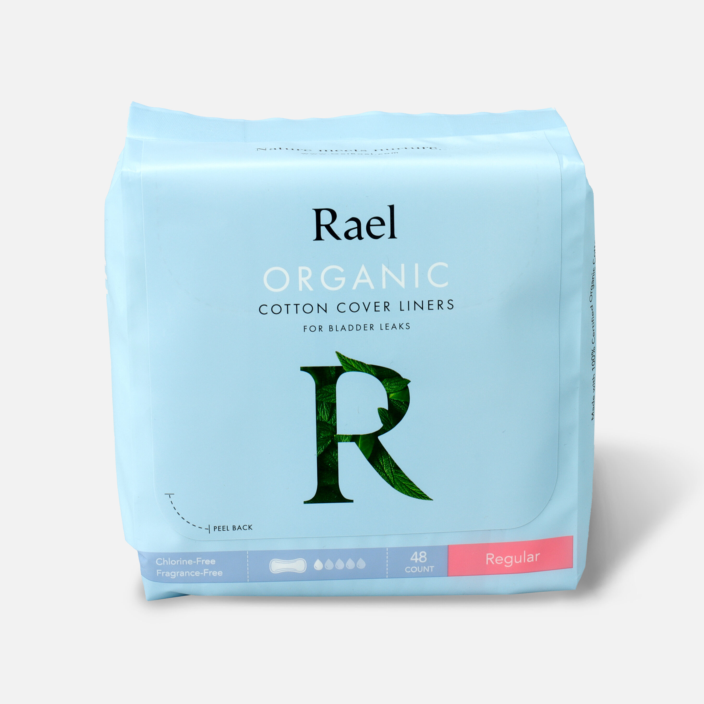 Rael Organic Cotton Cover Panty Liners for Bladder Leaks