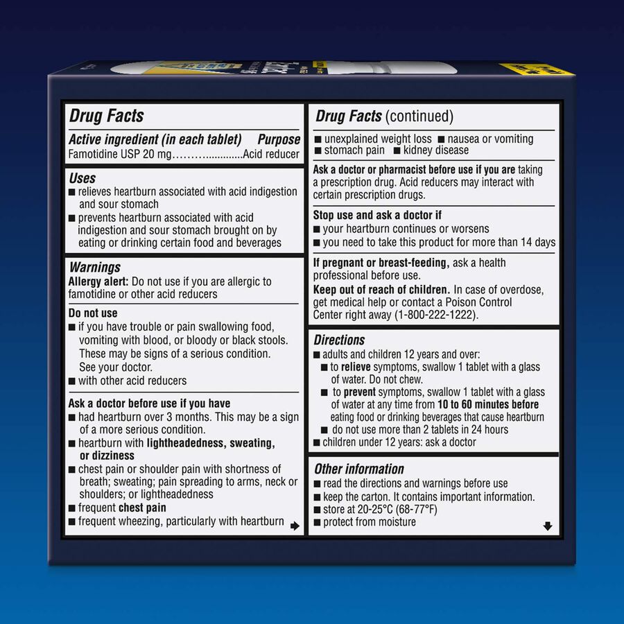 Zantac 360 Maximum Strength Acid Reducer, 20 mg Tablets, 25 ct