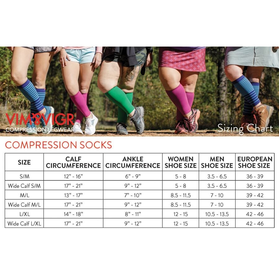 VIM & VIGR Cotton Compression Socks, Pinstripe, Cream and Black, 30-40 mmHg, , large image number 4