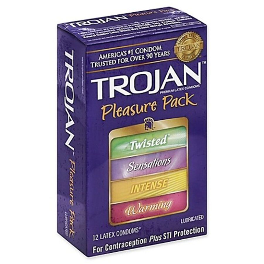 Trojan Lubricated Latex Condoms, Pleasure Pack, 12 ct., , large image number 2
