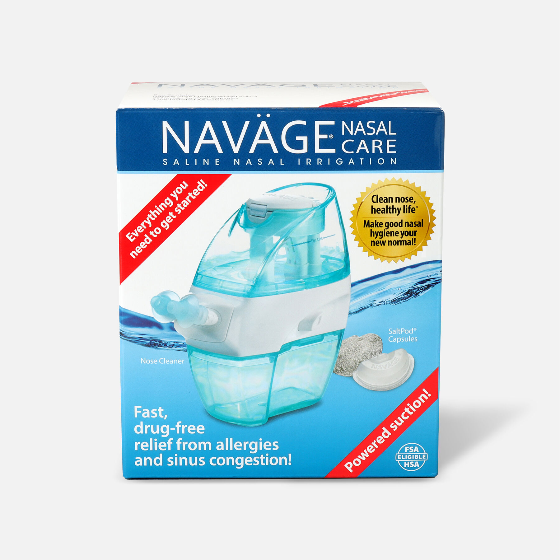 HSA Eligible Navage Saline Nasal Irrigation Deluxe Kit HSA Eligible