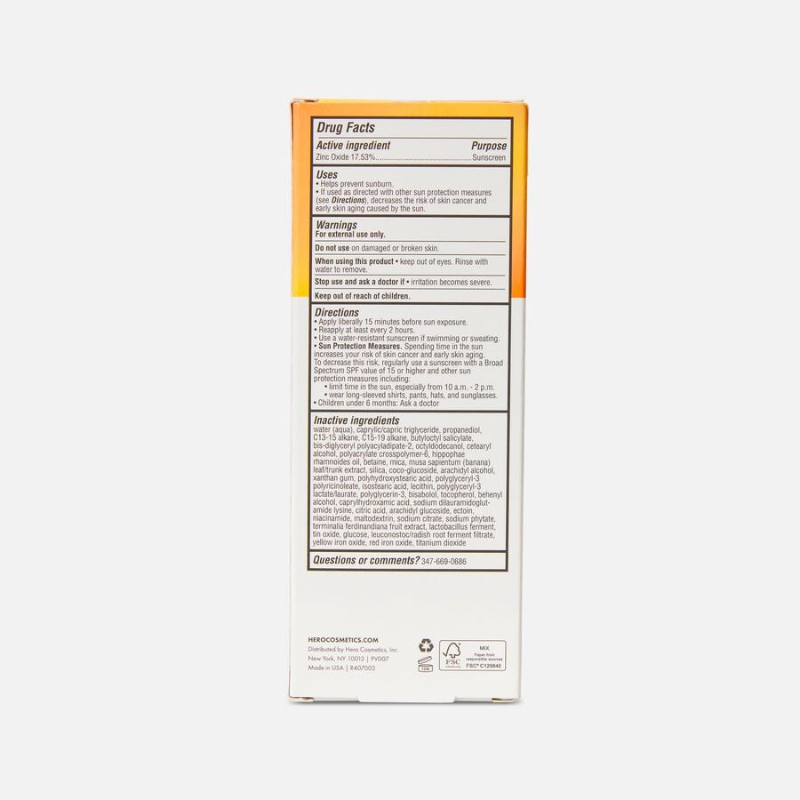 Hero Cosmetics Force Shield Superbeam Sunscreen Broad Spectrum SPF 30, 50ml, , large image number 1