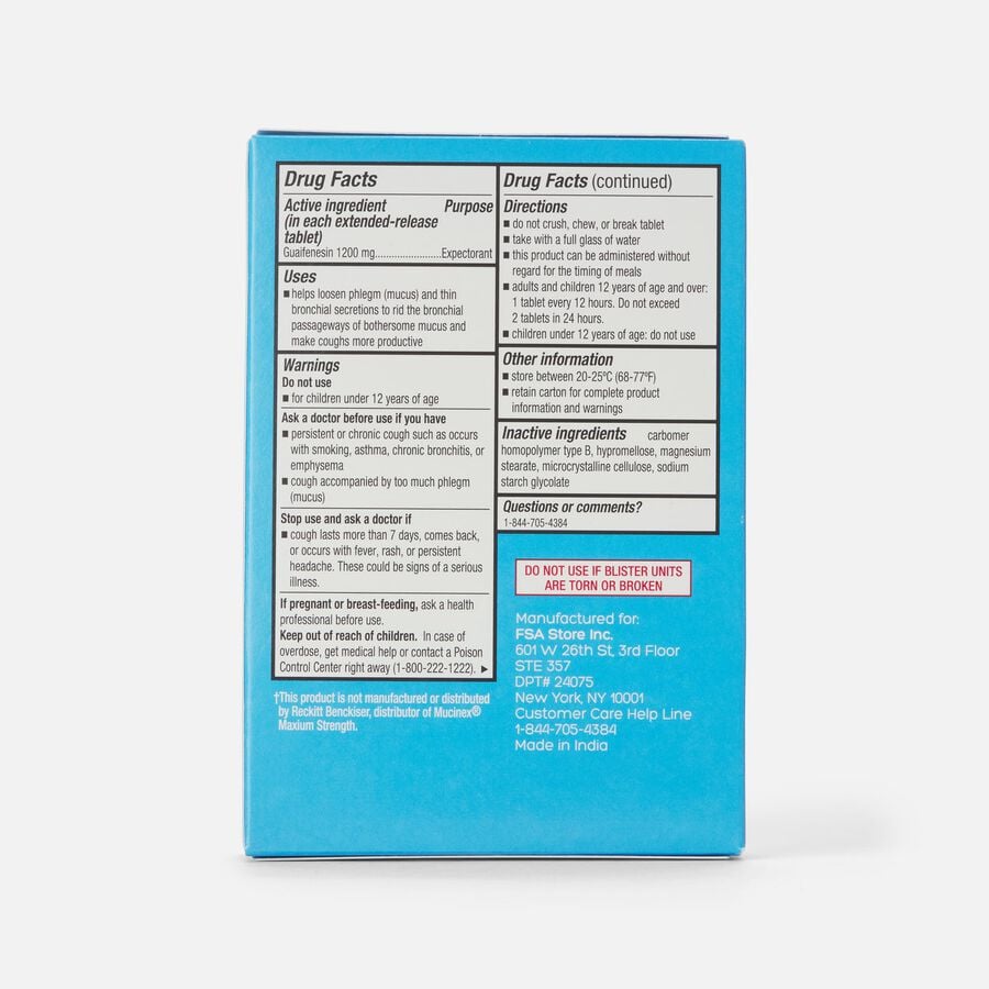 Caring Mill™ Mucus-ER Max Guaifenesin Extended-Release Bi-Layer Tablets, 28 ct., , large image number 1