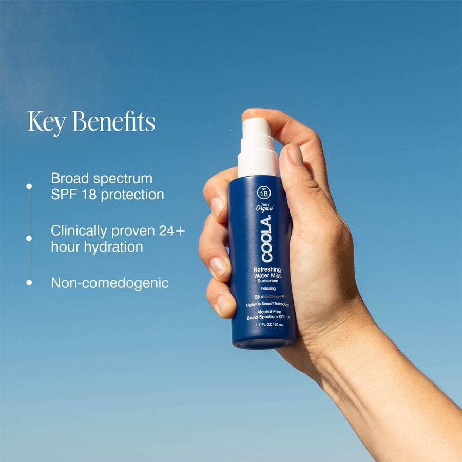 COOLA Refreshing Water Mist Organic Face Sunscreen SPF 18, , large image number 3