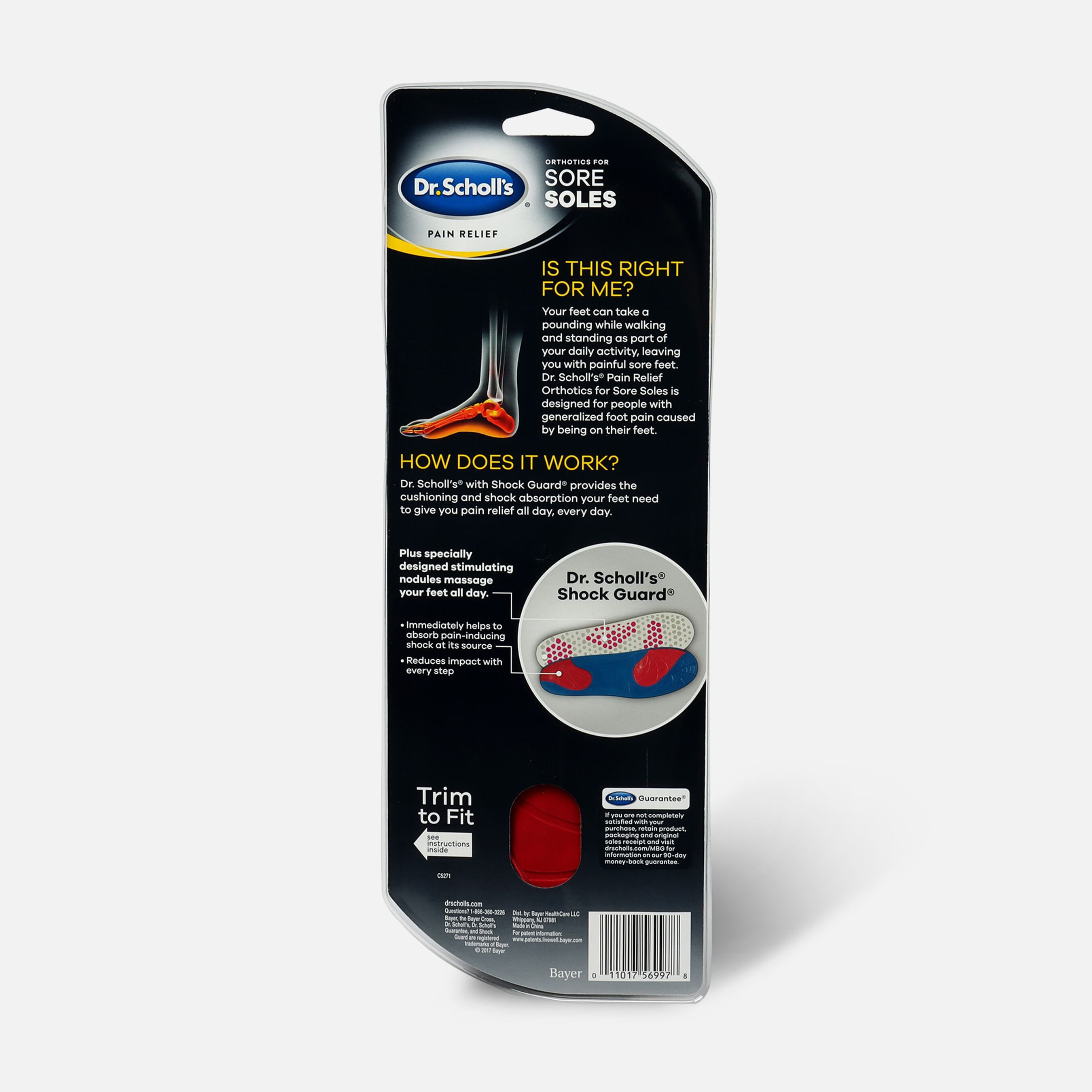 dr scholl's sore soles pain relief orthotics