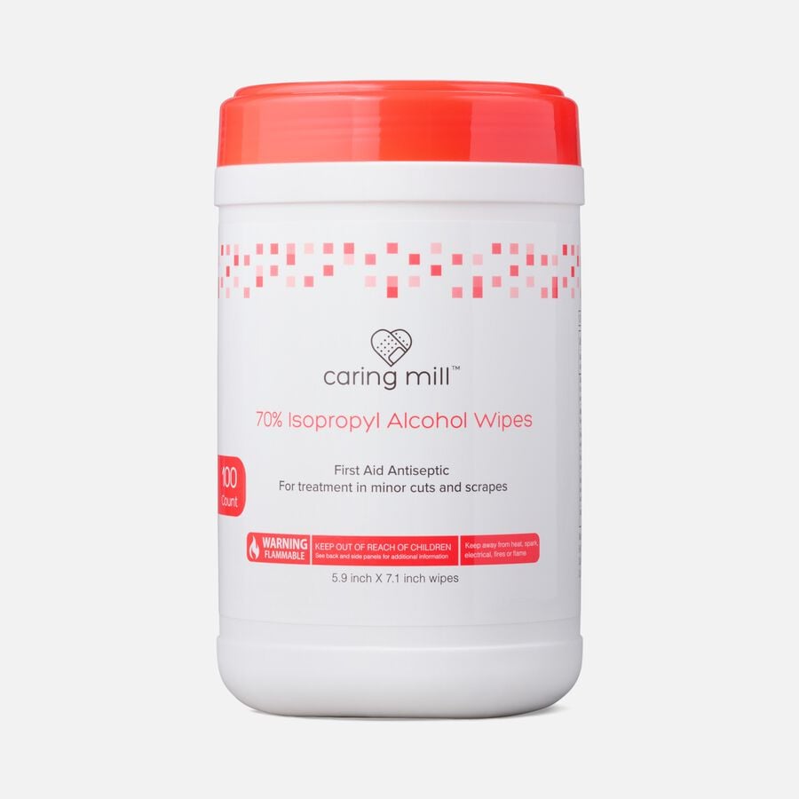Caring Mill&trade; Alcohol Wipes Canister, 100 ct., , large image number 0