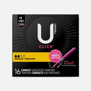 U by Kotex Click Compact Tampons, Regular Absorbency