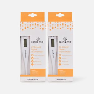 Caring Mill™ Digital Thermometer with Case (2-Pack)