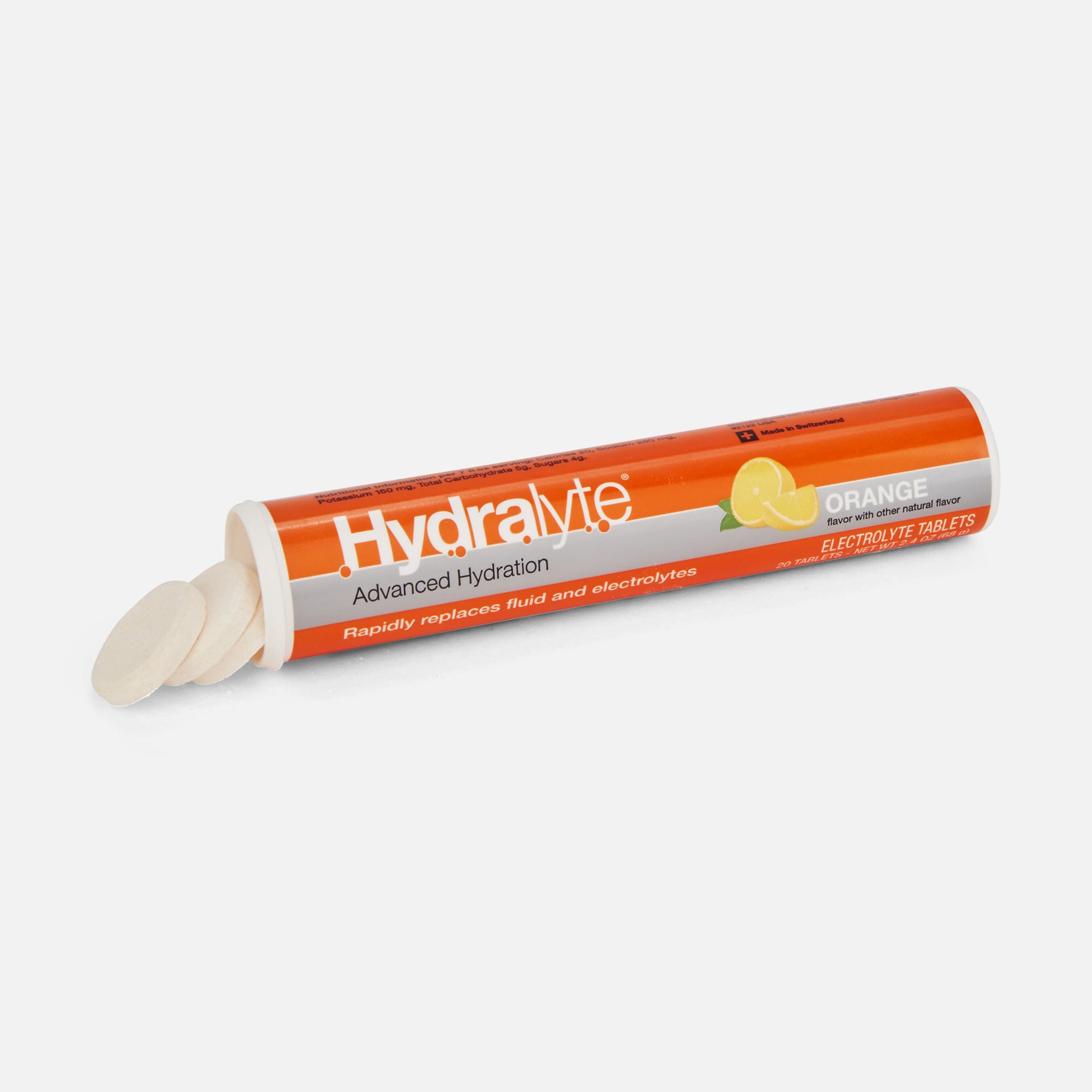 HSA Eligible Hydralyte Effervescent Electrolyte Tablets, Orange, 20 ct ...
