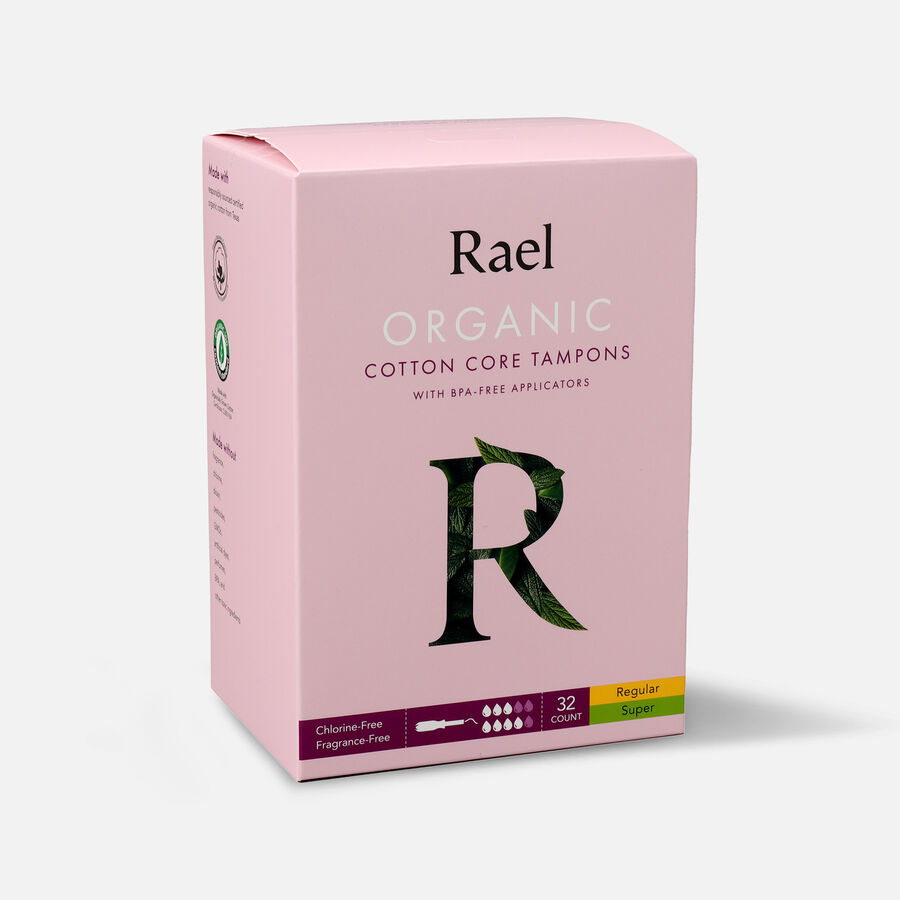 Rael Organic Cotton Core Tampons with BPAFree Applicators