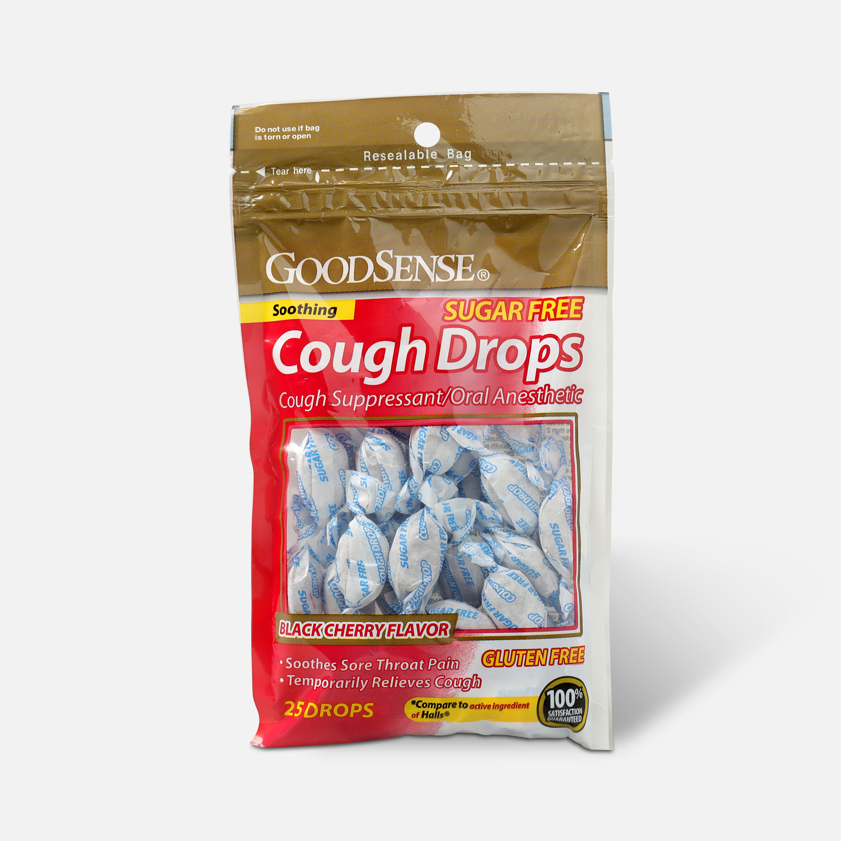 GoodSense® Cough Drops 25 Count, Black Cherry, SugarFree