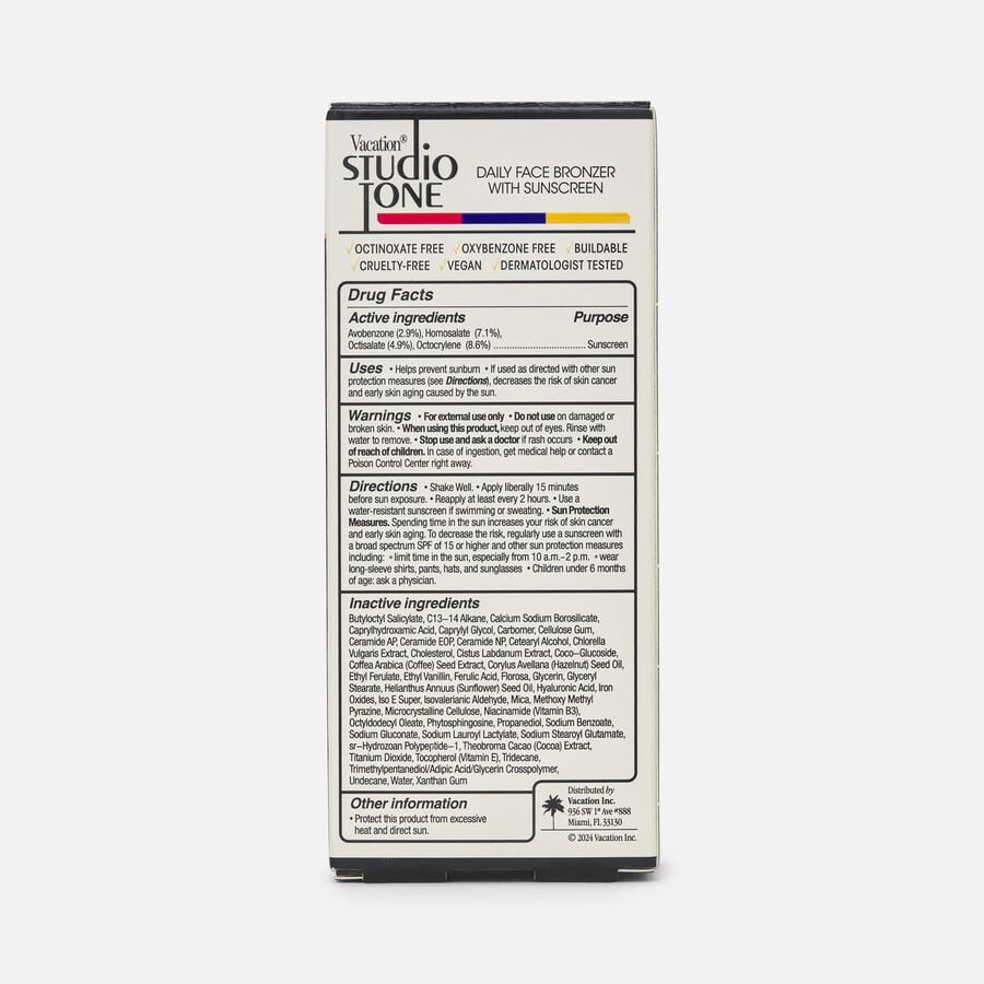 Vacation Studio Tone SPF 50 Bronzing Drops for Face, 1 oz., , large image number 2