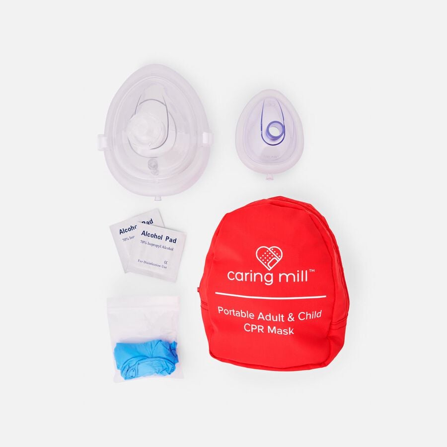 Caring Mill First Aid Adult and Infant CPR Mask Combo Kit, , large image number 1