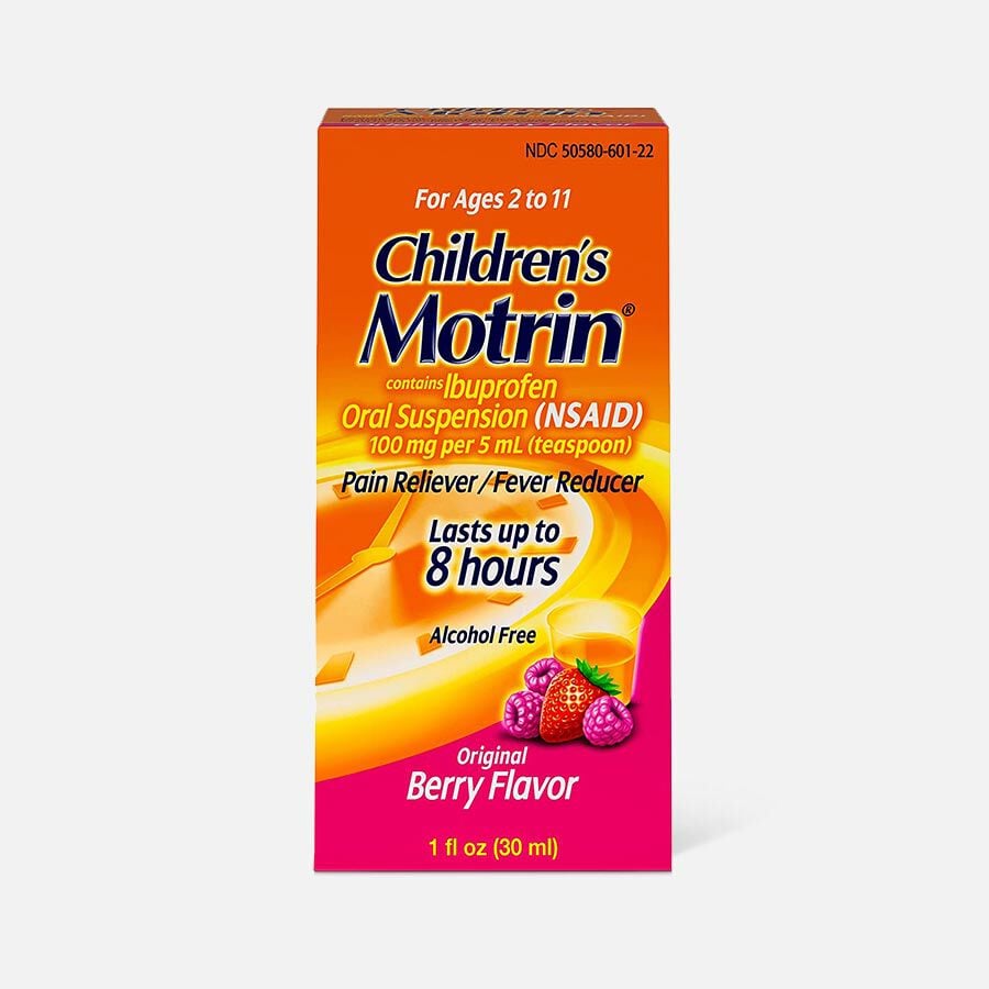 Children's Motrin Oral Suspension, Pain Relief, Ibuprofen, Berry