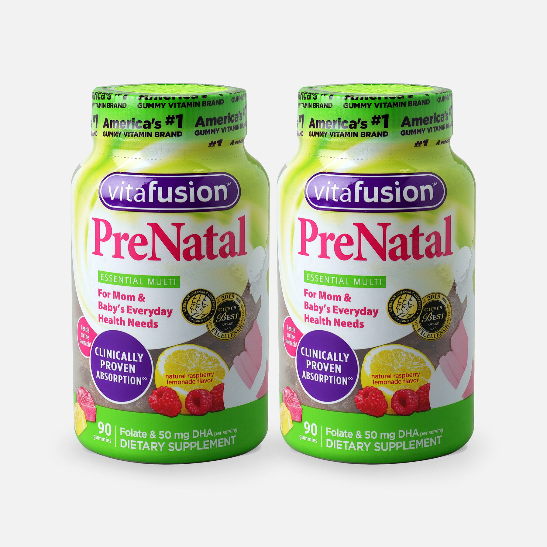 HSA Eligible Vitafusion PreNatal Gummy Vitamins, Berry, Lemon and
