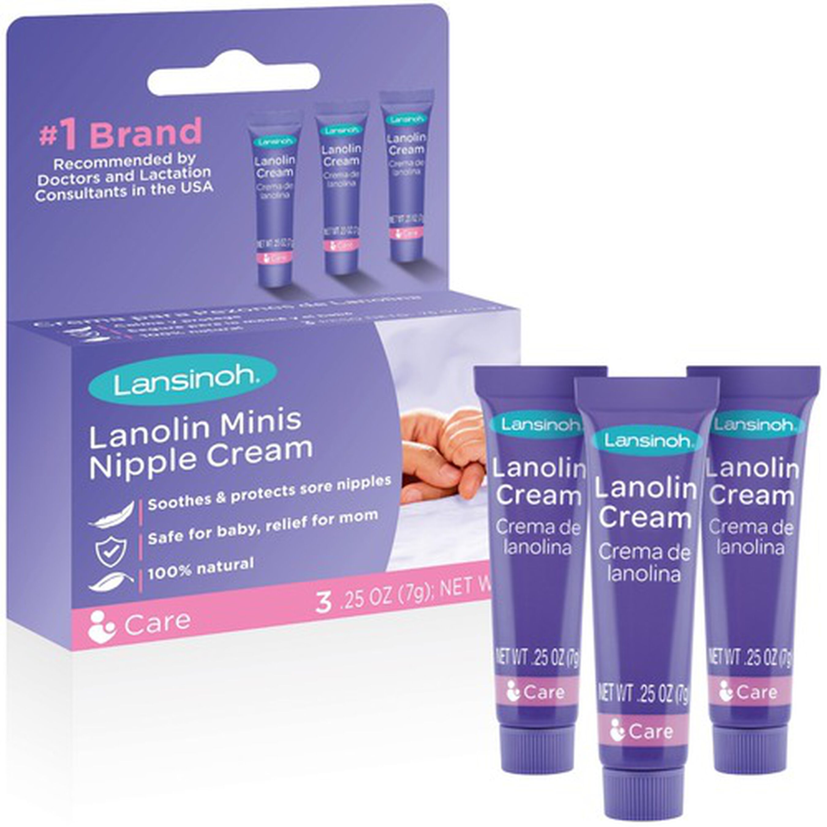HPA Lanolin Nipple Cream, 7g Minis