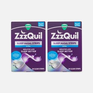 Vicks ZzzQuil Sleep Ultra Nasal Strips, Clear, 26 ct. (2-Pack)