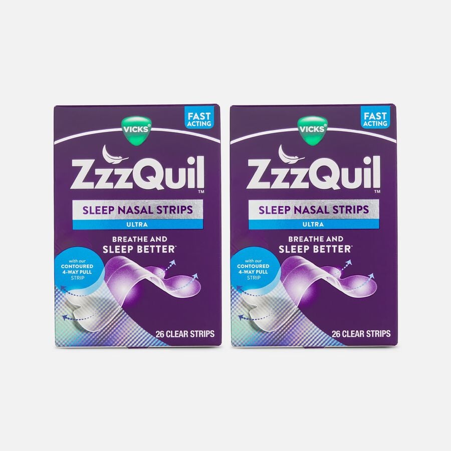 Vicks ZzzQuil Sleep Ultra Nasal Strips, Clear, 26 ct. (2-Pack), , large image number 0