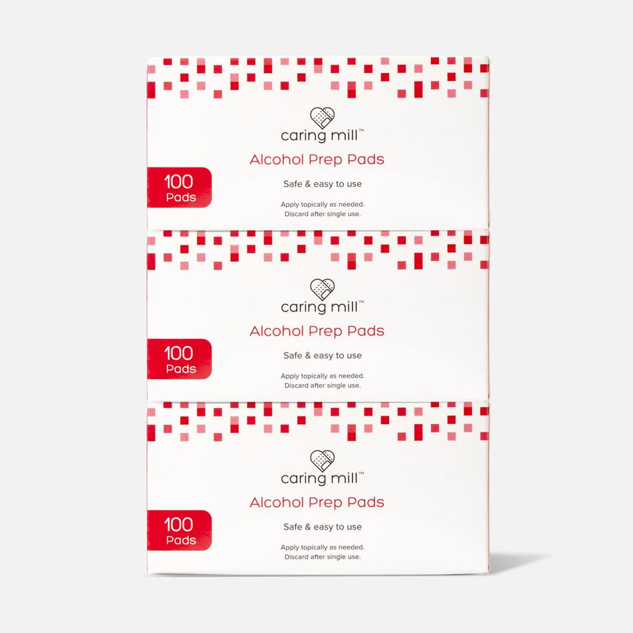 Caring Mill™ Alcohol Prep Pads, 100 ct. (3-Pack), , large image number 0