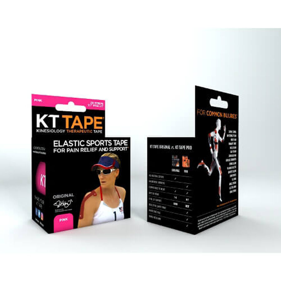 KT TAPE Original, Pre-cut, 20 Strip, Cotton, Pink, Pink, large image number 2