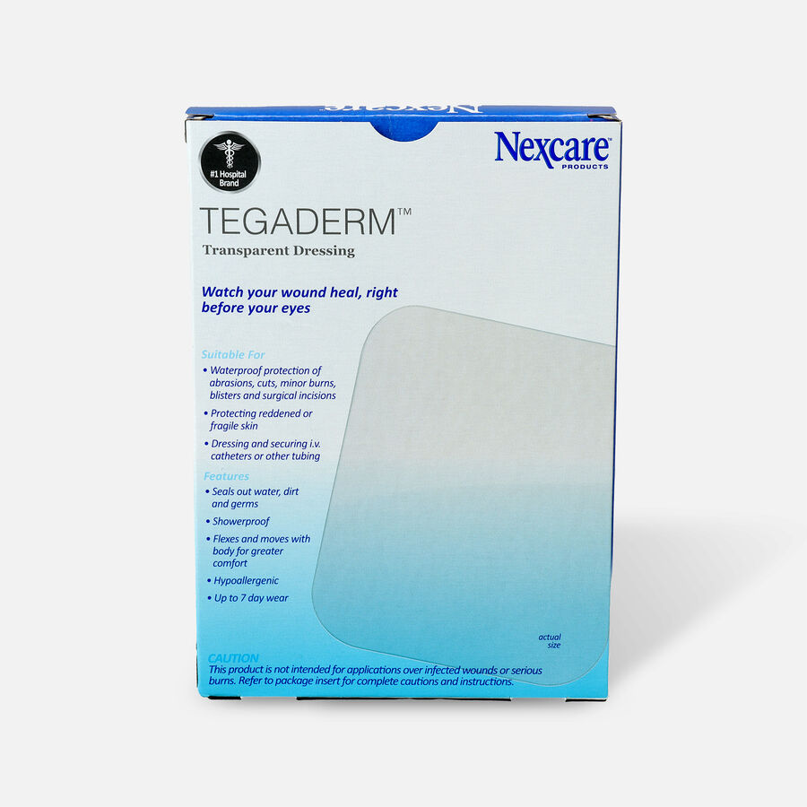 Nexcare Tegaderm Transparent Dressing, 4 in. x 4 3/4 in., 4 ct., , large image number 1