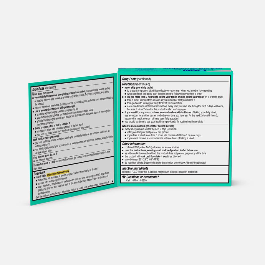 Opill Daily Birth Control Pill, 84 ct, , large image number 1
