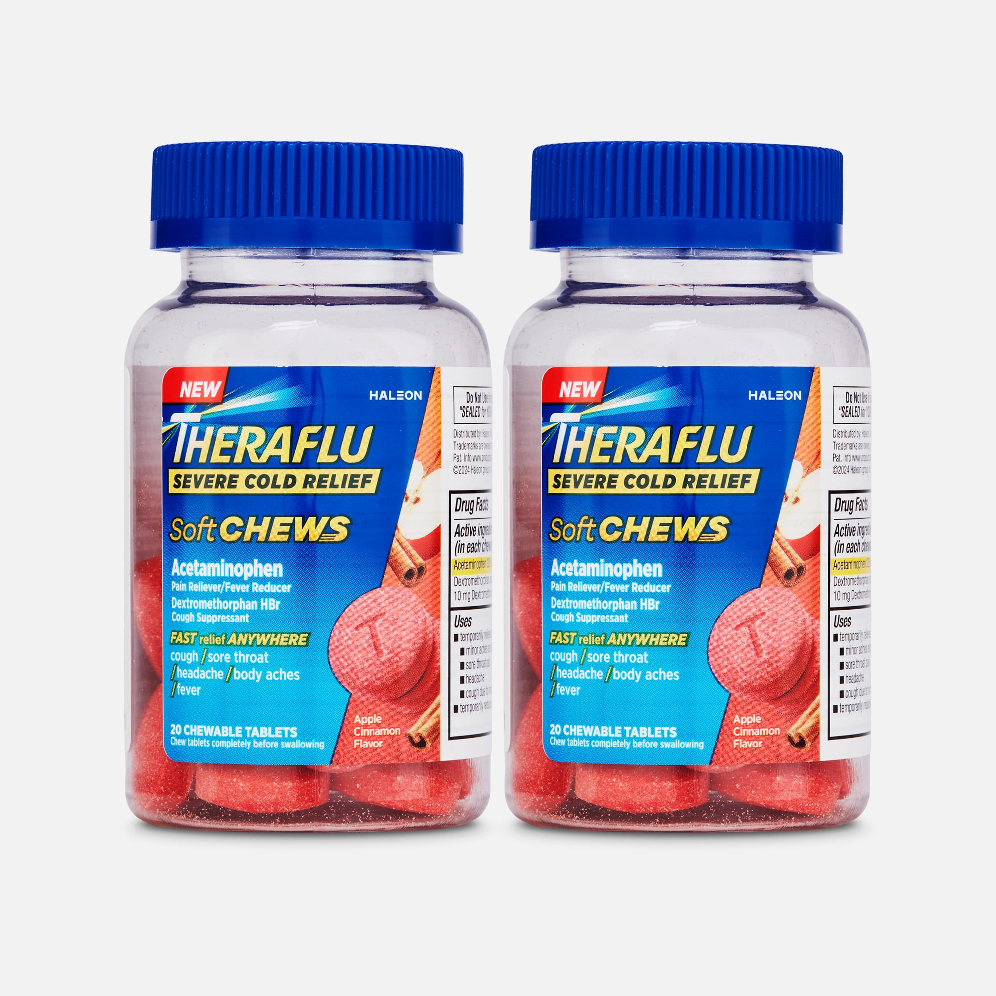 HSA Eligible Theraflu Severe Cold Relief Daytime Soft Chews, Apple