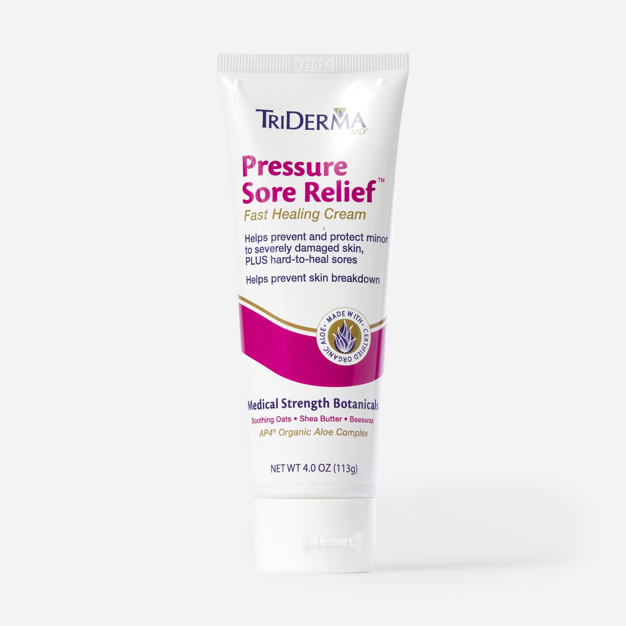 TriDerma Pressure Sore Relief Healing Cream for Wounds & Sores, 4 Ounce Jar  818926010283
