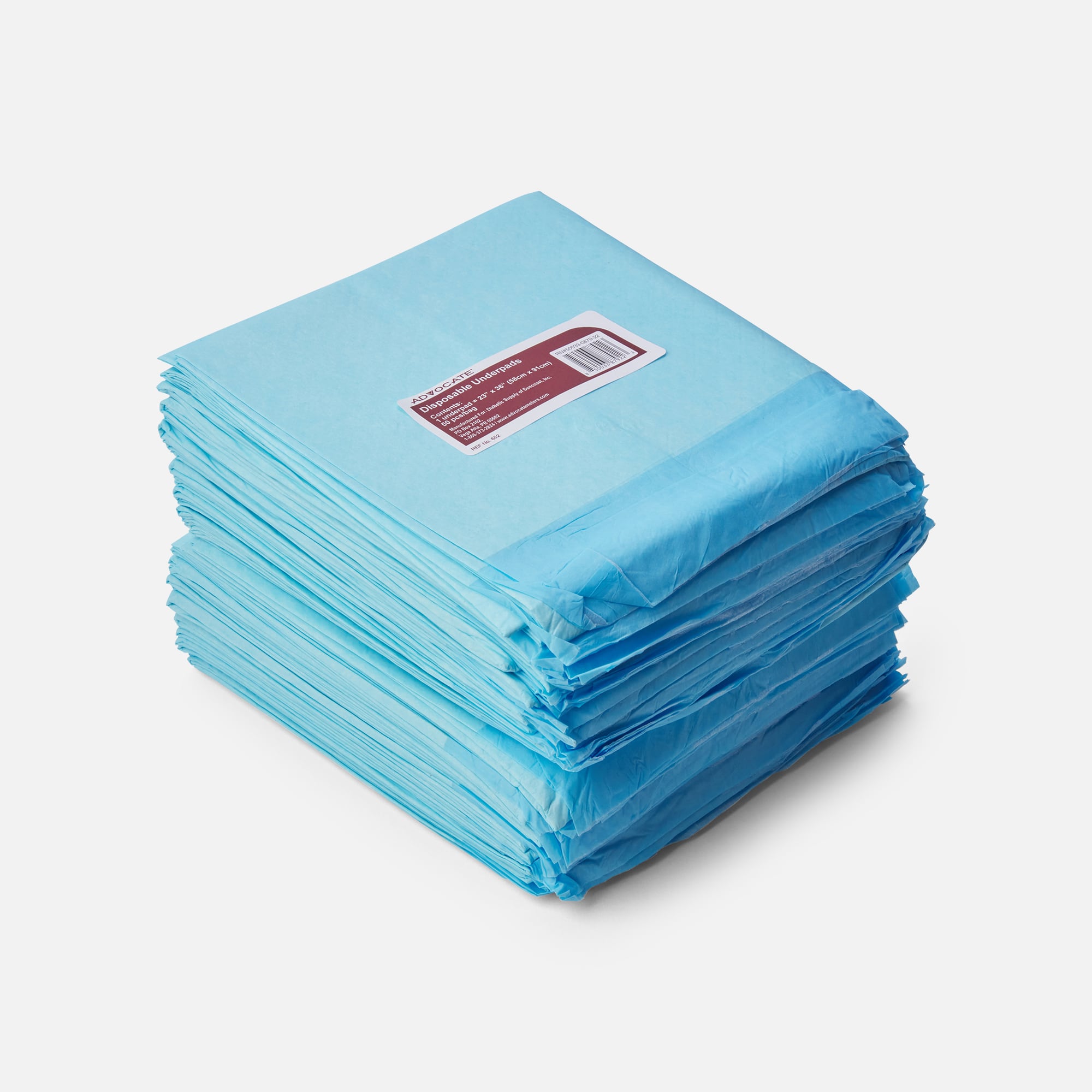HSA Eligible | Advocate Disposable Underpads (45 Grams/High Absorbency), 50  ct.