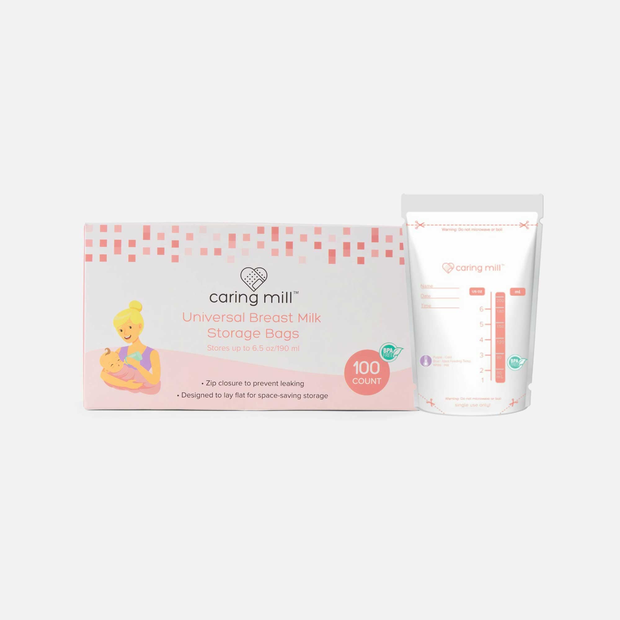 Caring Mill™ Breast Milk Universal Storage Bags 100 ct.