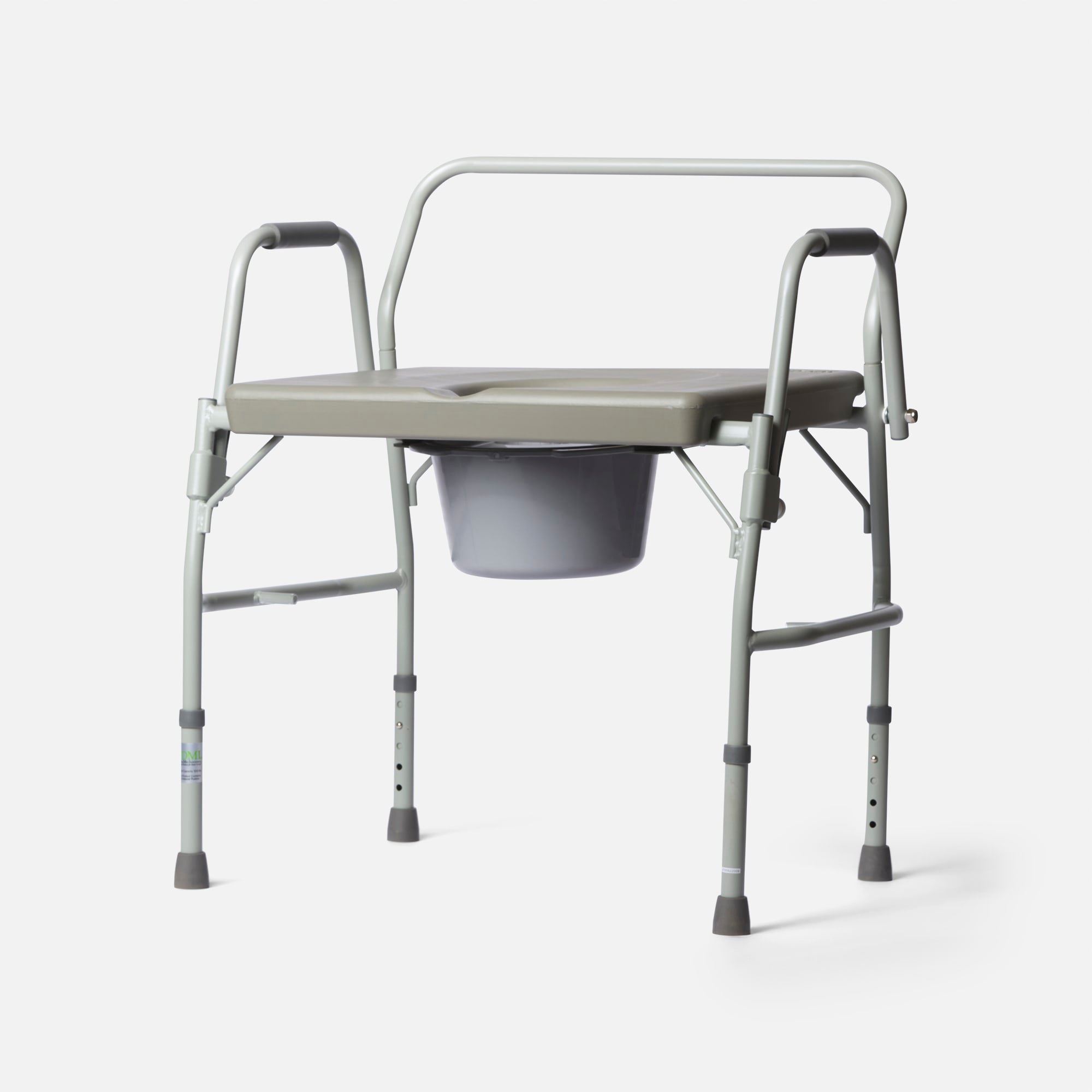 dmi bedside heavy duty steel bariatric commode chair