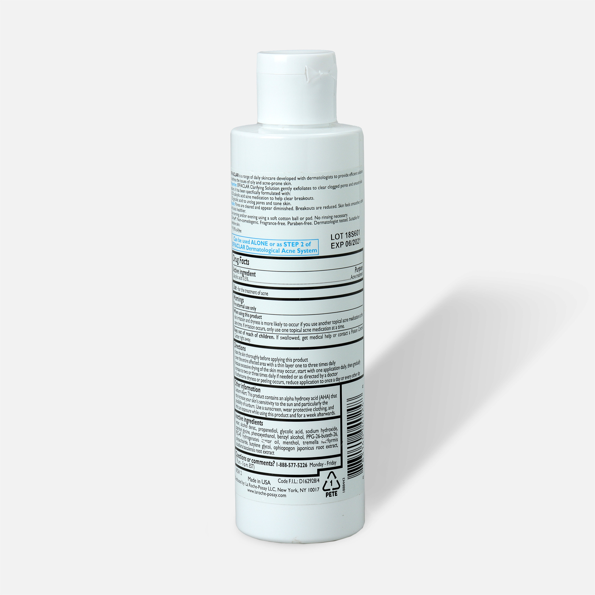 la roche posay effaclar face toner clarifying solution with medicated formula