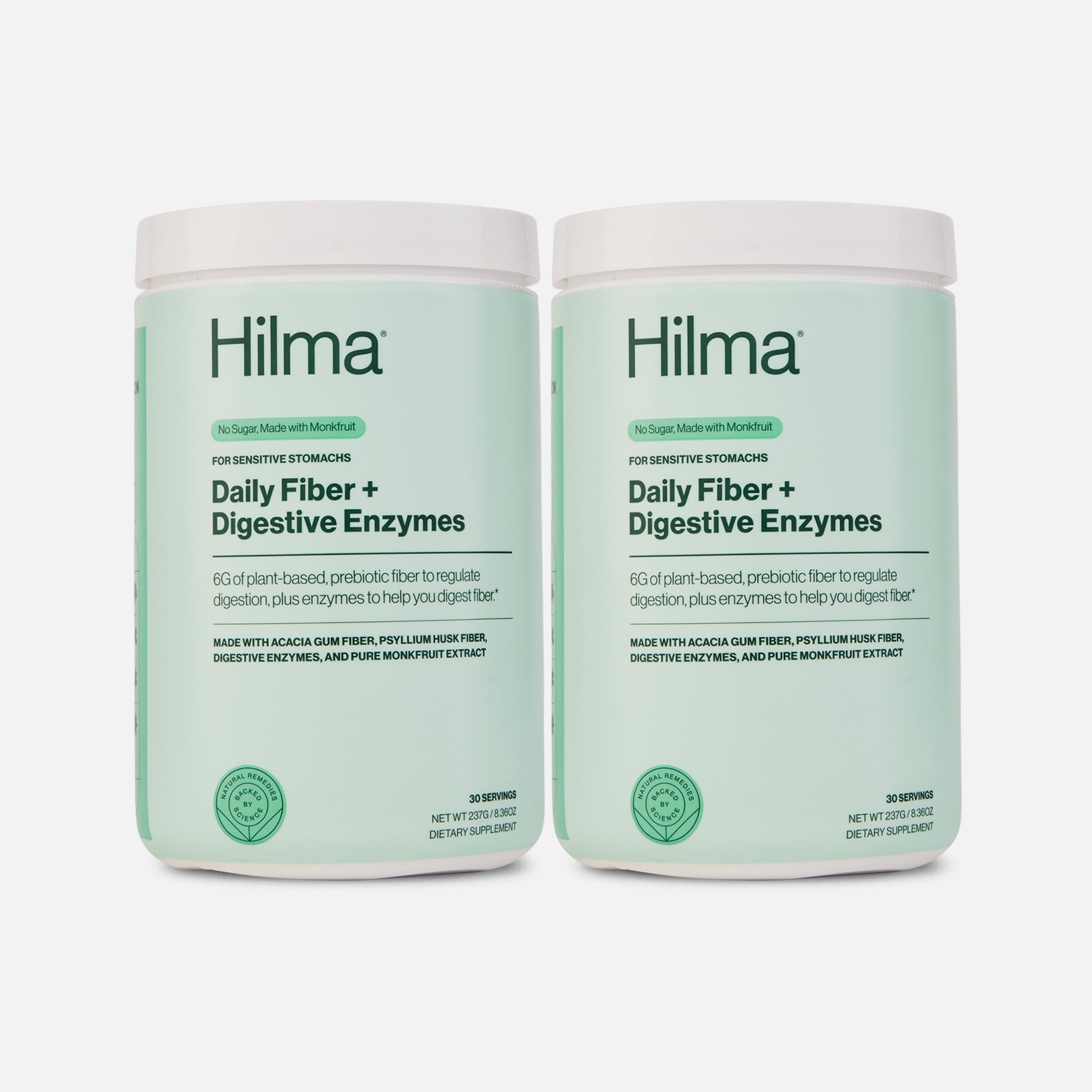 Hilma Daily Fiber Supplement + Digestive Enzymes, 8.36 oz., 30