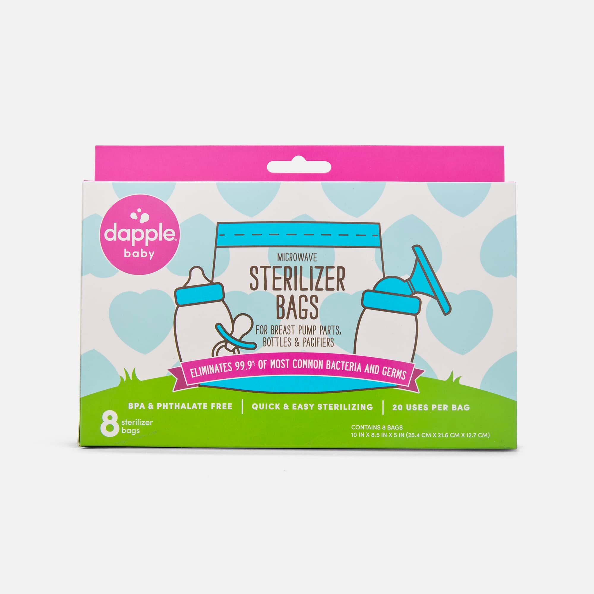 HSA Eligible Dapple Baby Microwave Sterilizer Bags, 8 ct. (3-Pack