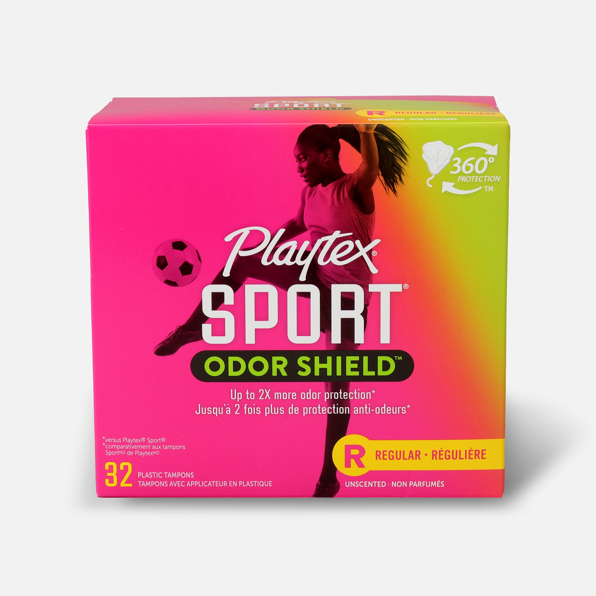 HSA Eligible  Playtex Sport Odor Shield Regular Tampons