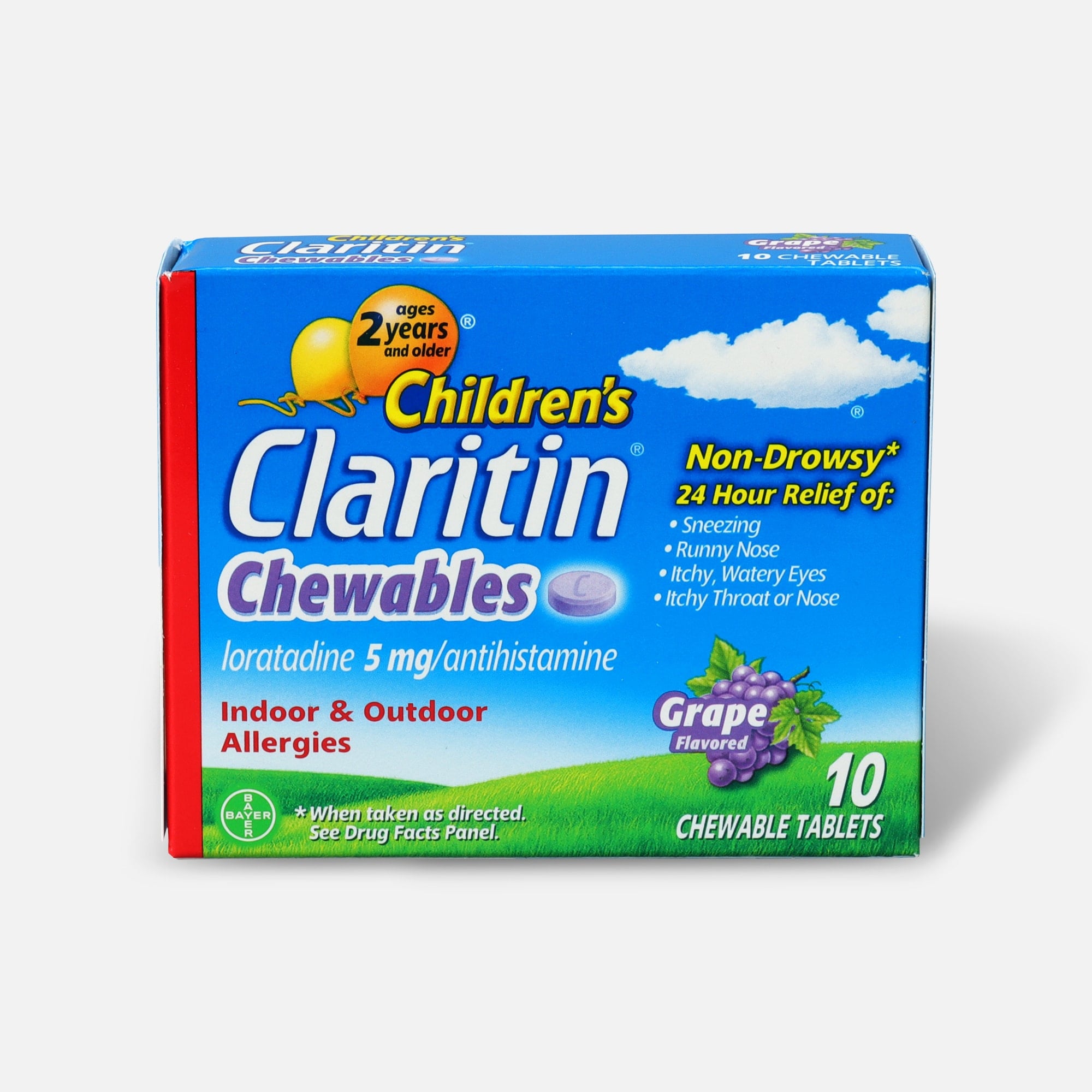 Claritin Children's Allergy Relief Chewable Tablets, Bubblegum, 30 ct.