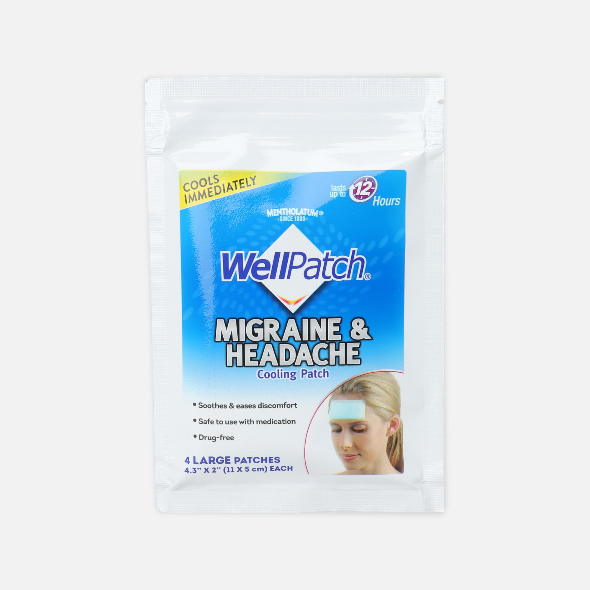  WellPatch Migraine Cooling Headache Pads-4ct : Health