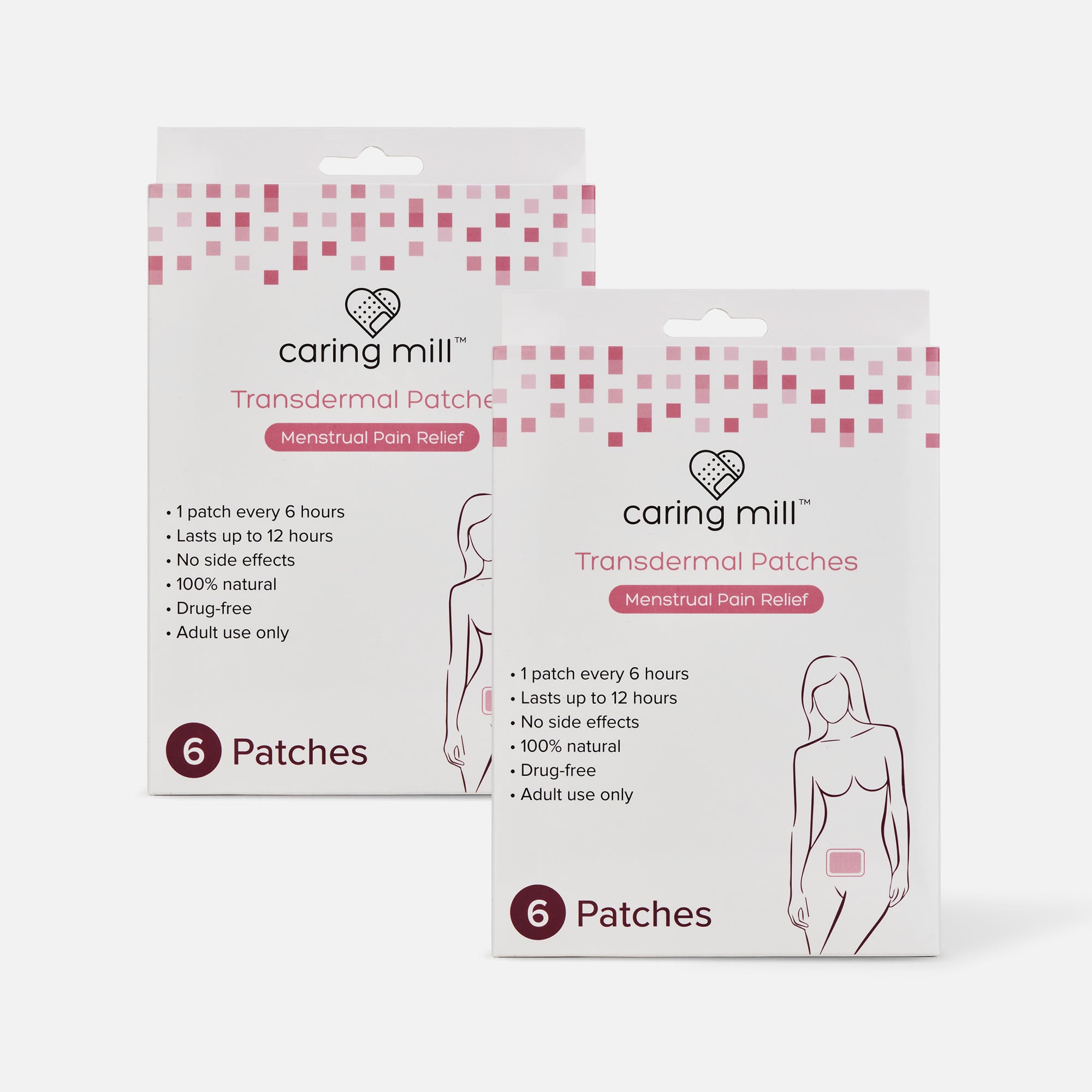 hsa-eligible-caring-mill-heating-patch-for-menstrual-cramps-6-ct-2-pack-hsa-eligible