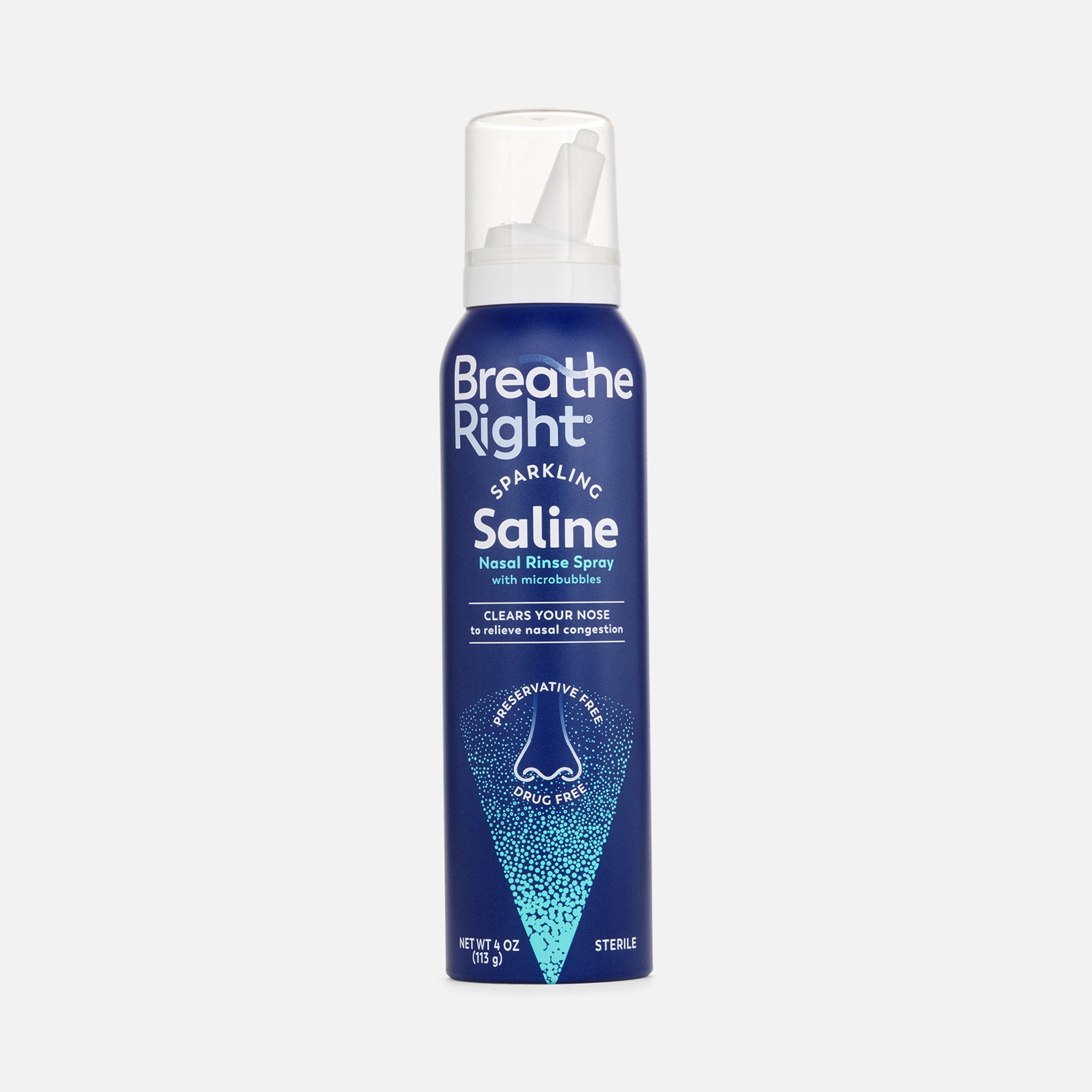 Breathe Right Sparkling Saline Nasal Rinse Spray, 4 oz.