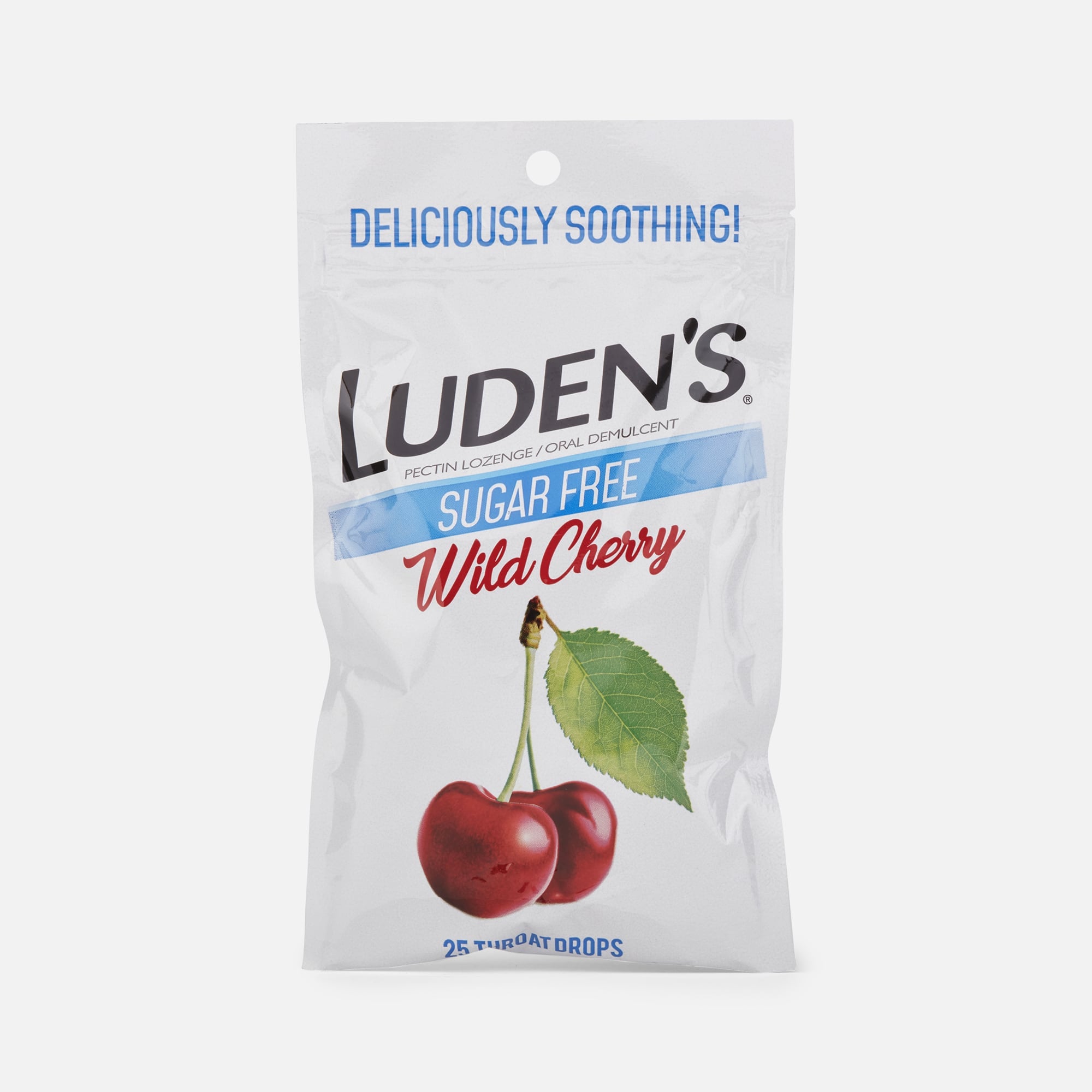Luden's Wild Cherry Sugar Free Throat Drops, 25 ct.