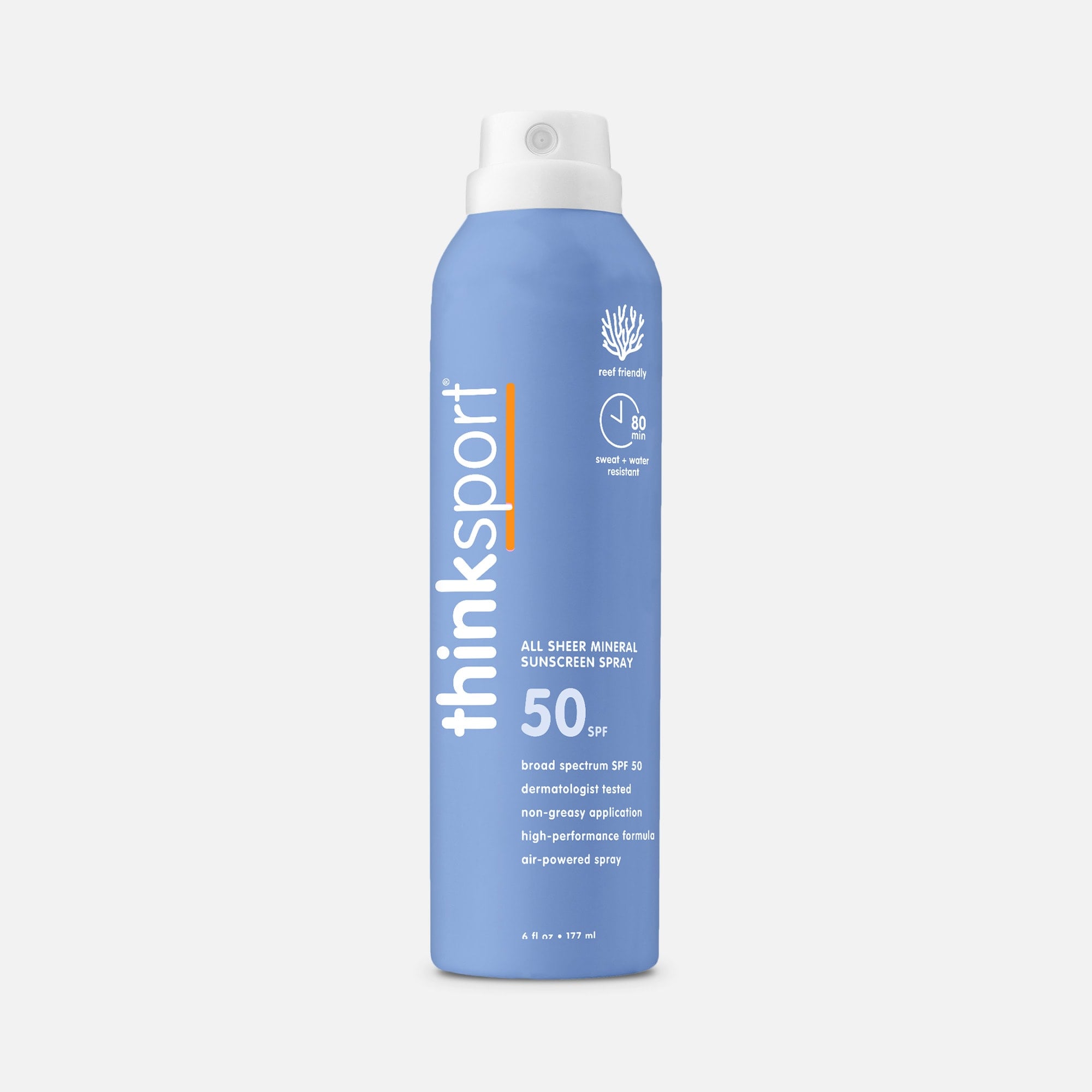HSA Eligible thinksport SPF 50 All Sheer Mineral Sunscreen Spray