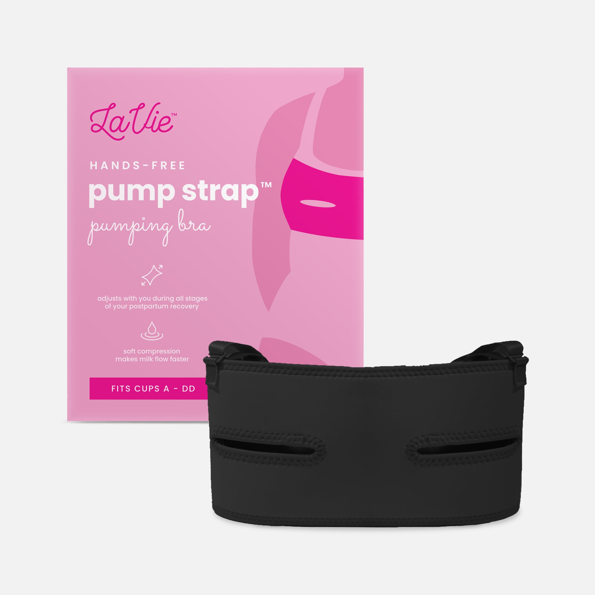 LaVie Pump Strap Hands Free Pumping Bra, Strapless, Wireless, Adjustable