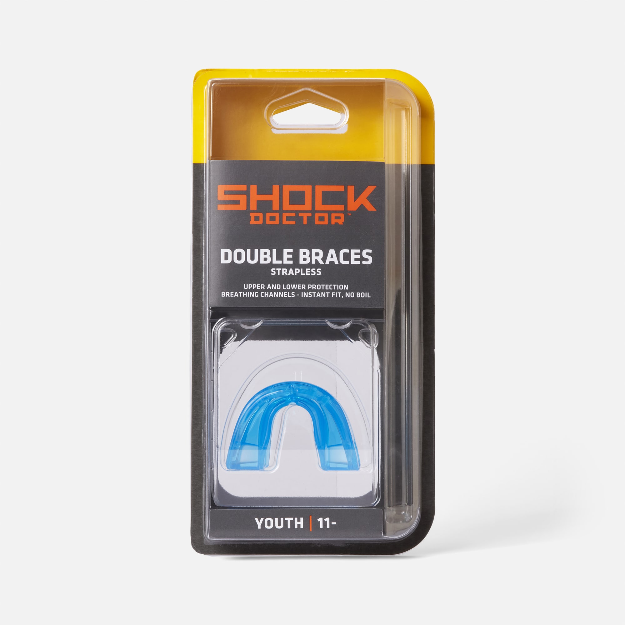 Shock Doctor Adult Braces Strapless Mouthguard Blue 4100a for sale online 
