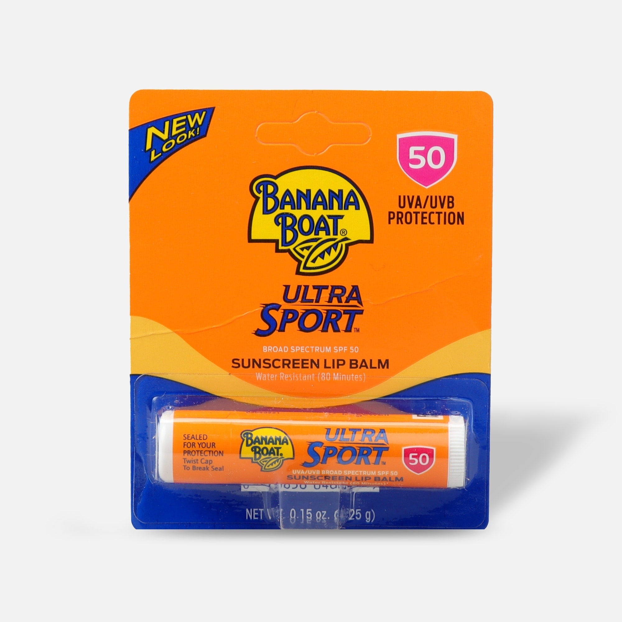 Banana Boat Ultra Sport Sunscreen Lip Balm SPF 50, .15 oz.