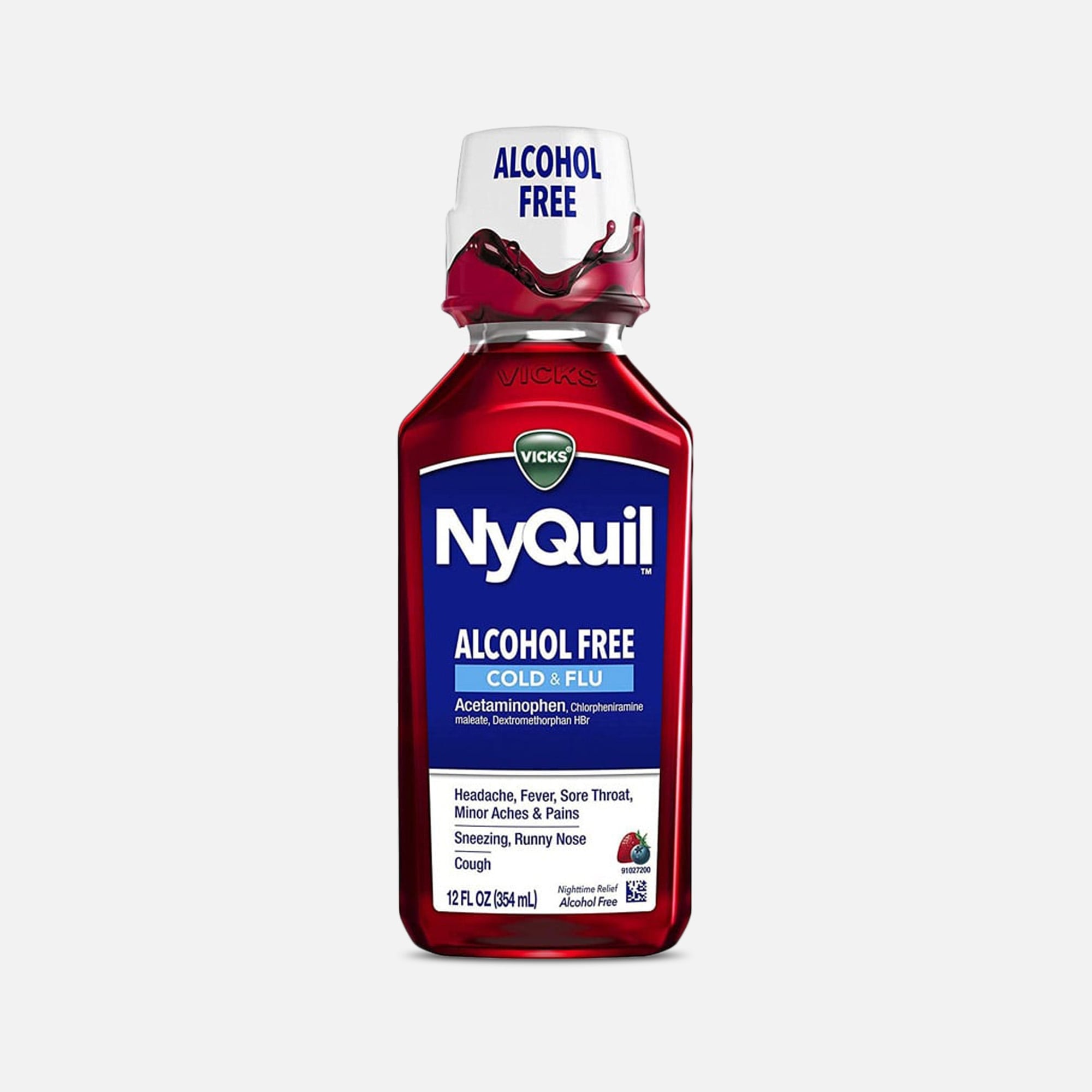 Vicks Nyquil Cold & Flu, Alcohol Free, 12 oz.
