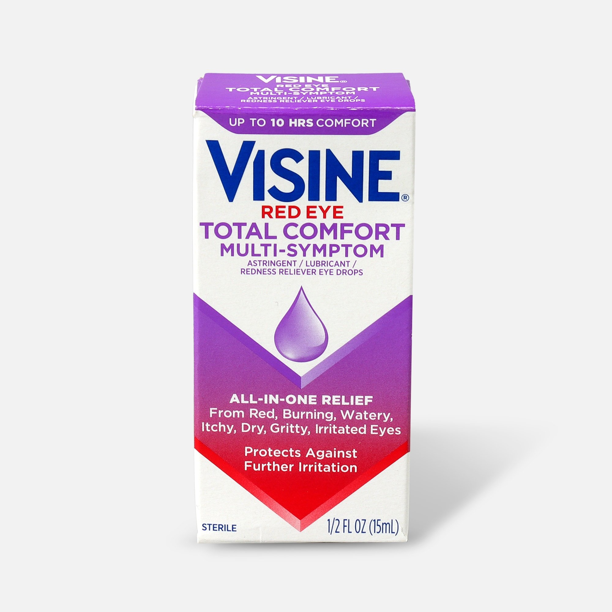 Visine Red Total Comfort Eye Drops, 0.5 fl. oz